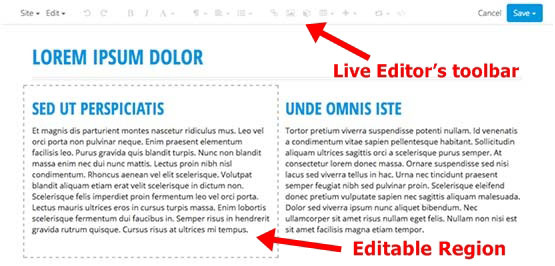 Edit the page Page editing