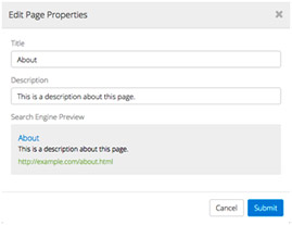 Edit page property Page property