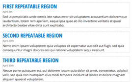 Recognize repeatable region